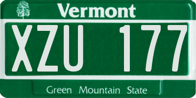 VT license plate XZU177