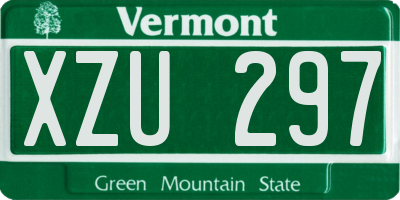 VT license plate XZU297