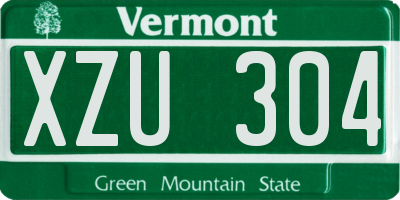 VT license plate XZU304