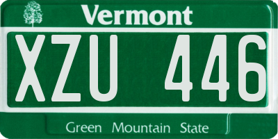 VT license plate XZU446