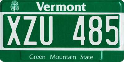 VT license plate XZU485
