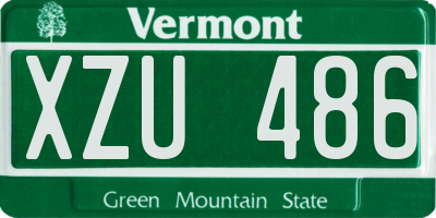 VT license plate XZU486
