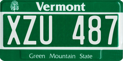 VT license plate XZU487