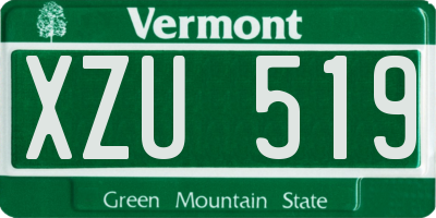 VT license plate XZU519