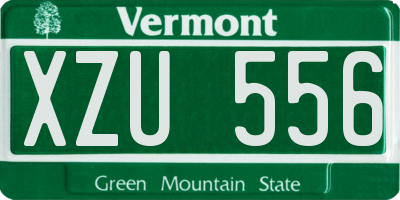 VT license plate XZU556