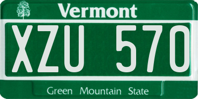 VT license plate XZU570