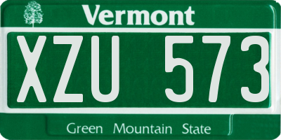 VT license plate XZU573