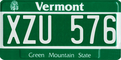 VT license plate XZU576