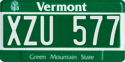 VT license plate XZU577