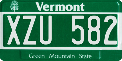 VT license plate XZU582