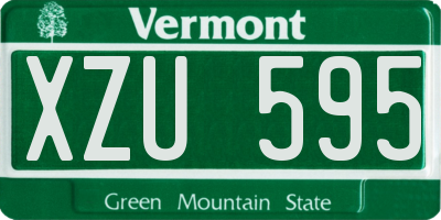 VT license plate XZU595