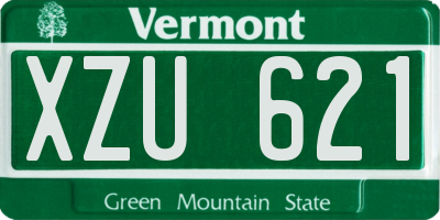 VT license plate XZU621