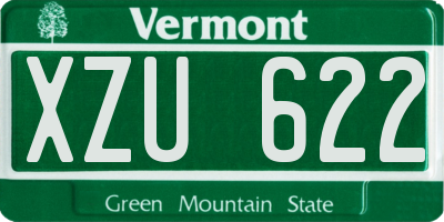 VT license plate XZU622