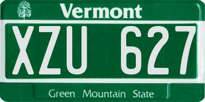 VT license plate XZU627