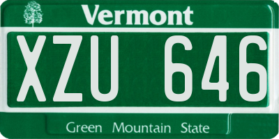 VT license plate XZU646