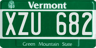 VT license plate XZU682