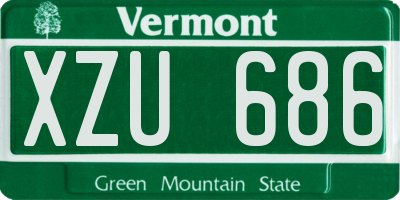 VT license plate XZU686
