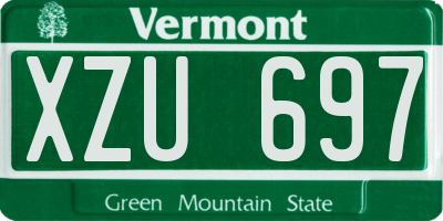 VT license plate XZU697