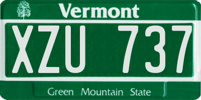 VT license plate XZU737