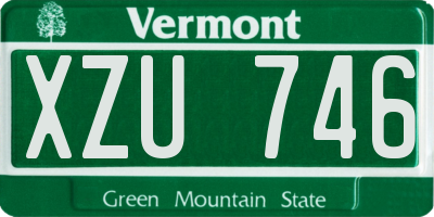VT license plate XZU746
