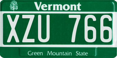 VT license plate XZU766