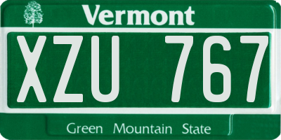 VT license plate XZU767