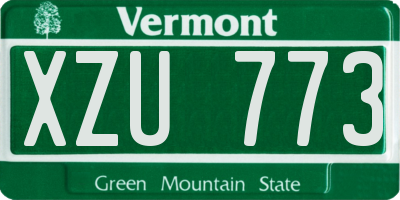 VT license plate XZU773