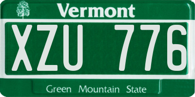 VT license plate XZU776
