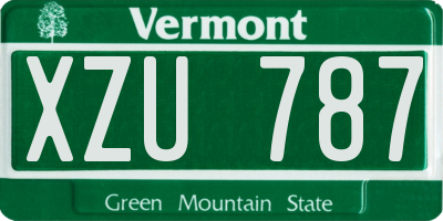 VT license plate XZU787