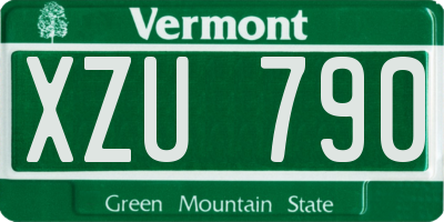 VT license plate XZU790