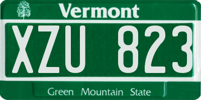 VT license plate XZU823