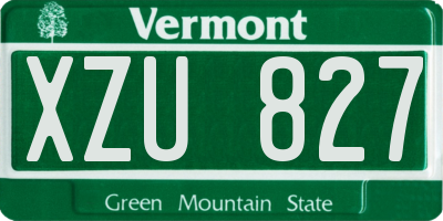 VT license plate XZU827