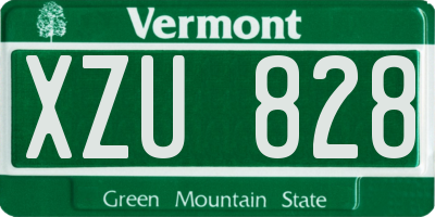 VT license plate XZU828