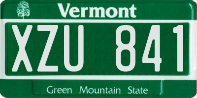 VT license plate XZU841
