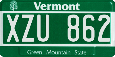 VT license plate XZU862
