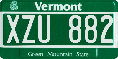 VT license plate XZU882