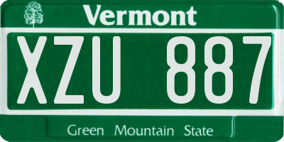 VT license plate XZU887