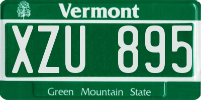 VT license plate XZU895