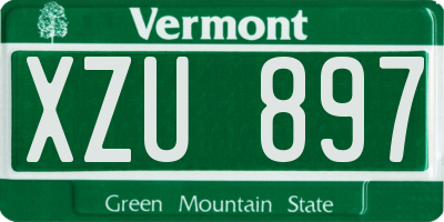VT license plate XZU897
