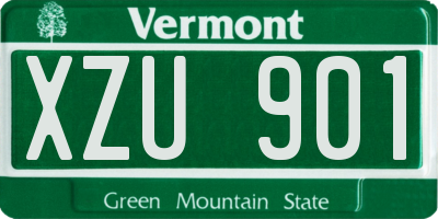 VT license plate XZU901