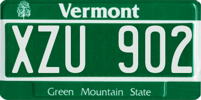 VT license plate XZU902
