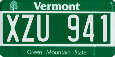 VT license plate XZU941