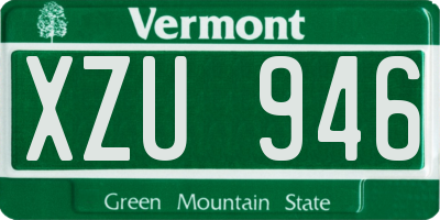 VT license plate XZU946
