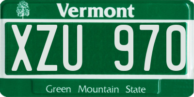 VT license plate XZU970