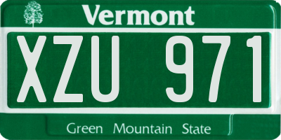 VT license plate XZU971