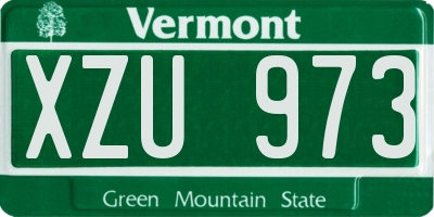 VT license plate XZU973