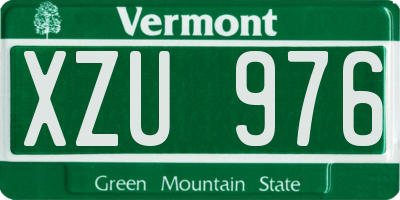 VT license plate XZU976