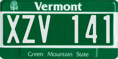 VT license plate XZV141