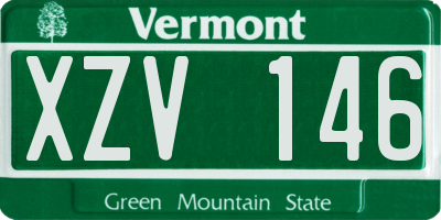 VT license plate XZV146