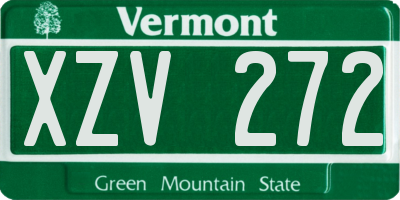 VT license plate XZV272